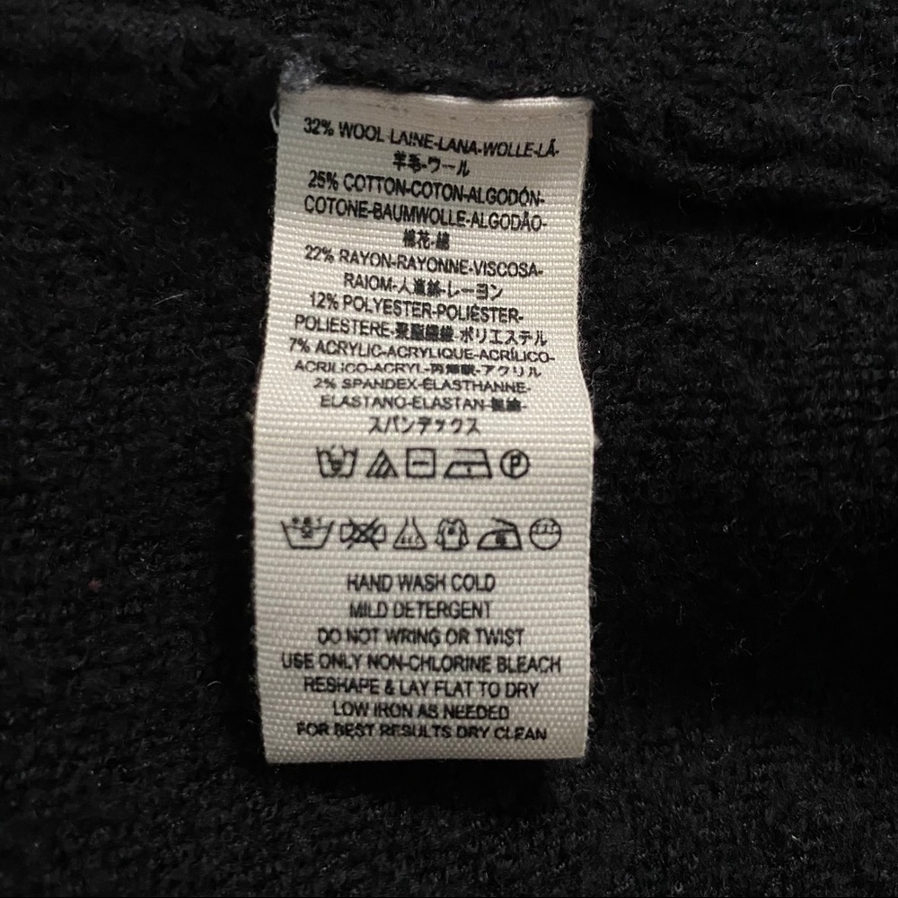 NWT Free People Black Wool Love & Harmony Sweater - Picture 6 of 6